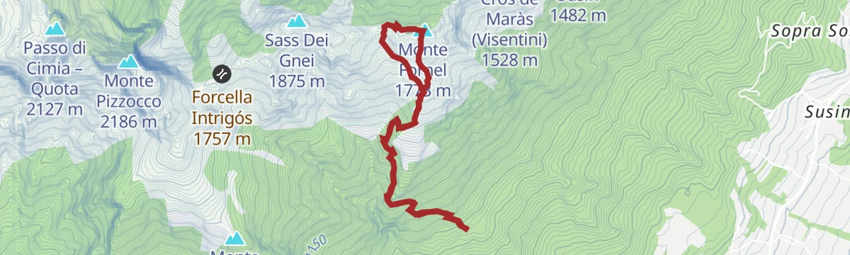 Route map: Anello Marrone (cod di Fioch - Monte Fornel)